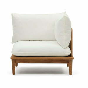 Biało-naturalny drewniany fotel ogrodowy Portixol – Kave Home obraz