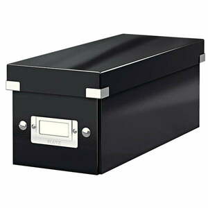 Czarny kartonowy pojemnik z pokrywką 14x35x14 cm Click&Store – Leitz obraz