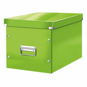 Zielony kartonowy pojemnik z pokrywką 32x36x31 cm Click&Store – Leitz obraz