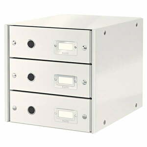 Biały pojemnik z 3 szufladami Click&Store – Leitz obraz