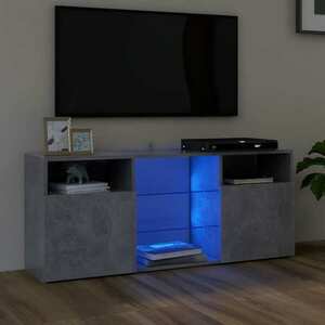 vidaXL Szafka TV z oświetleniem LED, szarość betonu, 120x30x50 cm obraz