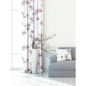 Zasłona dekoracyjna lub materiał, Satinet Magnolia, różowa, 150 cm obraz