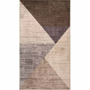 Brązowo-beżowy dywan odpowiedni do prania 150x80 cm – Vitaus obraz