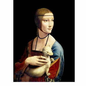 Obraz – reprodukcja 50x70 cm Lady with an Ermine, Leonardo Da Vinci – Fedkolor obraz