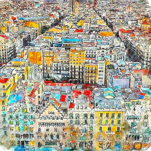 Obraz 90x90 cm Barcelona – Fedkolor obraz