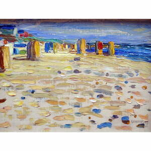 Obraz – reprodukcja 70x50 cm Holland - Beach Chairs, Wassily Kandinsky – Fedkolor obraz
