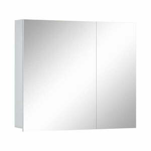 Biała ścienna szafka łazienkowa z lustrem Støraa Wisla, 80x70 cm obraz