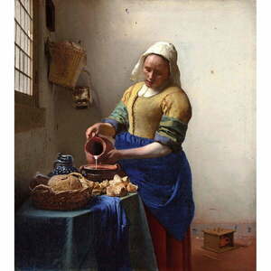 Obraz – reprodukcja 45x60 cm The Milkmaid, Jan Vermeer – Fedkolor obraz