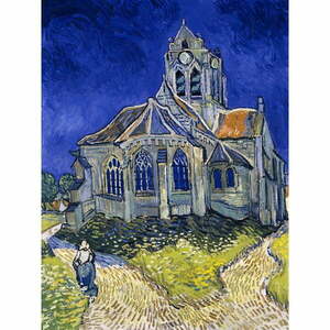 Obraz – reprodukcja 50x70 cm The Church at Auvers, Vincent van Gogh – Fedkolor obraz