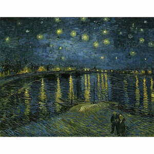 Obraz – reprodukcja 90x70 cm The Starry Night, Vincent van Gogh – Fedkolor obraz