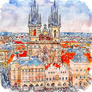 Obraz 90x90 cm Prague – Fedkolor obraz