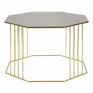 Czarny stolik w kolorze złota ø 45 cm Octagon – Mauro Ferretti obraz