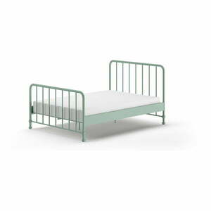 Zielone metalowe łóżko ze stelażem 140x200 cm BRONXX – Vipack obraz