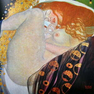 Obraz – reprodukcja 45x45 cm Danae, Gustav Klimt – Fedkolor obraz