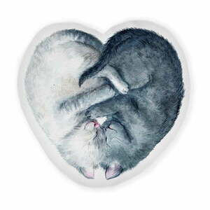 Poduszka dziecięca Cat Heart – Folkifreckles obraz