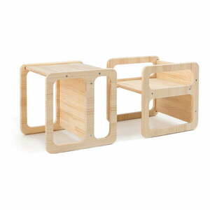 Krzesełka dla dzieci z drewna sosnowego zestaw 2 szt. Montessori – Little Nice Things obraz