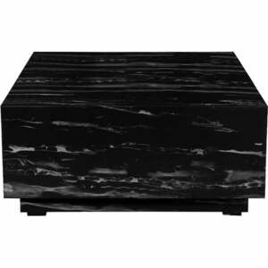 Czarny stolik w dekorze marmuru 100x100 cm Vito – Støraa obraz