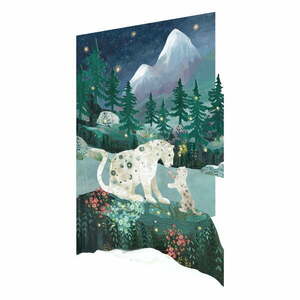 Kartki zestaw 5 szt. ze świątecznym motywem Snow Leopard – Roger la Borde obraz