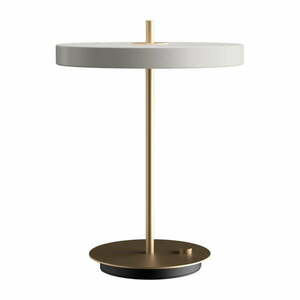 Jasnoszara lampa stołowa LED ze ściemniaczem i metalowym kloszem (wysokość 41, 5 cm) Asteria Table – UMAGE obraz