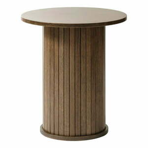 Okrągły stolik w dekorze dębu ø 50 cm Nola – Unique Furniture obraz