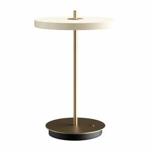 Biała lampa stołowa LED ze ściemniaczem i metalowym kloszem (wysokość 31 cm) Asteria Move – UMAGE obraz