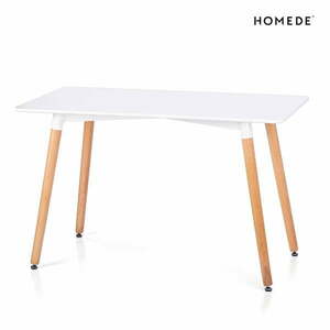 Stół z białym blatem 80x120 cm Elle – Homede obraz