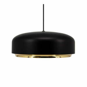 Czarna lampa wisząca LED z metalowym kloszem ø 40 cm Hazel medium – UMAGE obraz