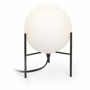 Biało-czarna lampa stołowa ze szklanym kloszem (wys. 22 cm) Seina – Kave Home obraz