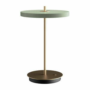 Jasnozielona lampa stołowa LED ze ściemniaczem i metalowym kloszem (wysokość 31 cm) Asteria Move – UMAGE obraz