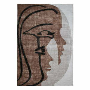 Brązowy dywan wełniany 170x240 cm Roden – WOOOD obraz