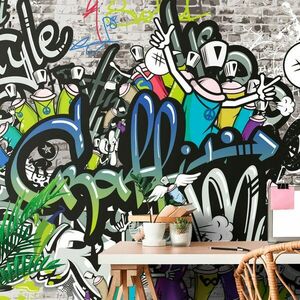 Samoprzylepna tapeta stylowa ściana graffiti obraz