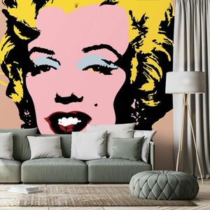 Samoprzylepna tapeta pop art Marilyn Monroe na brązowym tle obraz