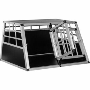 Aluminiowa skrzynia transportowa dla psów dwudrzwiowa tylna obraz