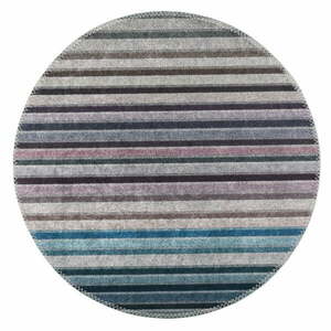 Niebiesko-szary okrągły dywan odpowiedni do prania ø 120 cm – Vitaus obraz