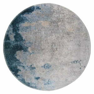 Niebiesko-szary okrągły dywan odpowiedni do prania ø 120 cm – Vitaus obraz