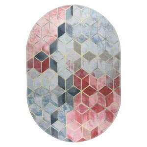 Różowo-jasnoszary dywan odpowiedni do prania 60x100 cm – Vitaus obraz