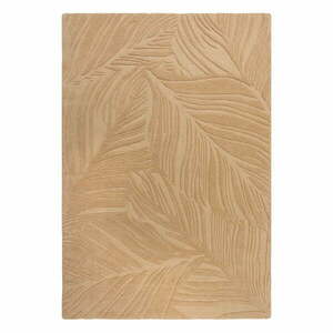 Jasnobrązowy dywan wełniany Flair Rugs Lino Leaf, 160x230 cm obraz