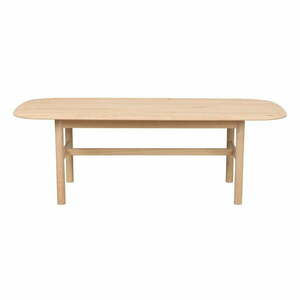Naturalny stolik z litego drewna dębowego 135x62 cm Hammond – Rowico obraz