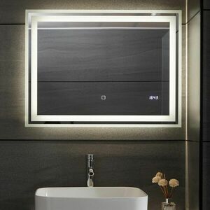 Aquamarin Lustro łazienkowe z oświetleniem LED, 80 x 60 cm obraz