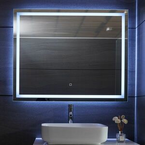 Aquamarin Lustro łazienkowe z oświetleniem LED, 100 x 80 cm obraz
