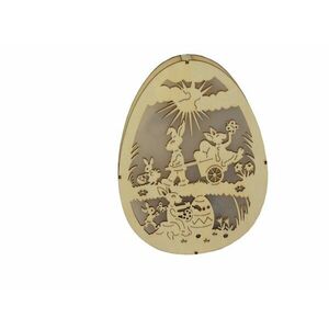 Dekoracyjne jajko rzeźbione Gąski obraz