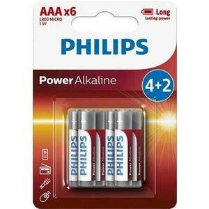 6 baterii PHILIPS AAA 1, 5 V micro obraz