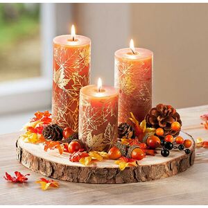 Zestaw do dekoracji ze świecami "Jesień" obraz