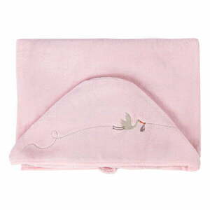Różowy bawełniany ręcznik dziecięcy z kapturem 80x135 cm Bebemarin – Foutastic obraz