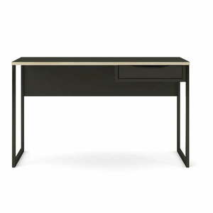 Czarne biurko Tvilum Function Plus, 130 x 48 cm obraz
