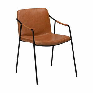 Brązowe krzesło do jadalni z imitacji skóry DAN-FORM Denmark Boto obraz