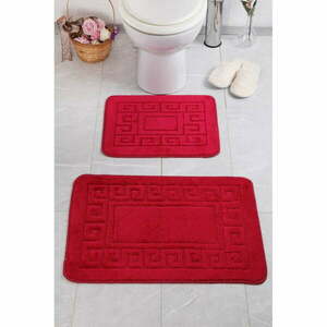 Czerwone dywaniki łazienkowe zestaw 2 szt. Ethnic – Foutastic obraz