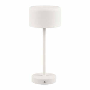 Biała lampa stołowa LED ze ściemniaczem (wys. 30 cm) Jeff – Trio obraz