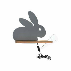 Szara lampa dziecięca Rabbit – Candellux Lighting obraz