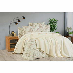 Kremowa bawełniana narzuta na łóżko dwuosobowe 200x240 cm – Mila Home obraz
